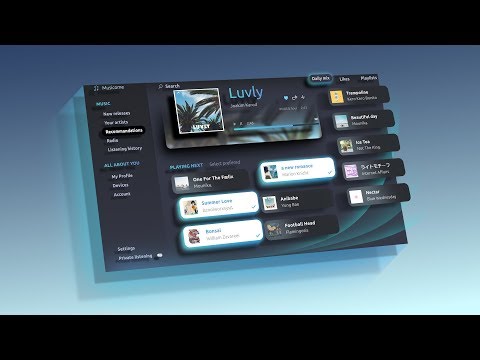UI in Affinity Designer? | Music Player Mockup