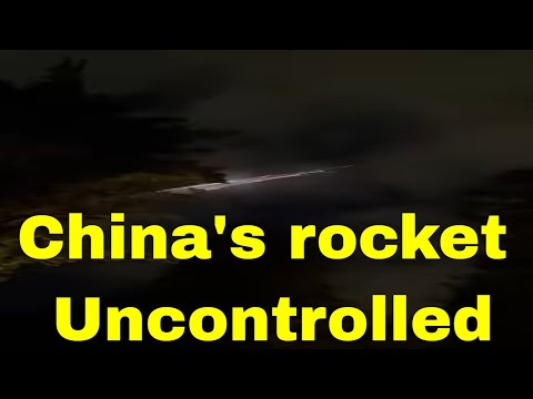 سقوط الصاروخ الذي اطلقته الصين