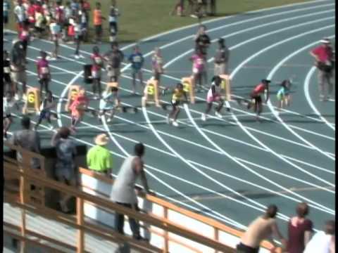 Girls 100m Elementary Prelim Heat 3 - New Balance Nationals 2011