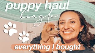 PUPPY HAUL | everything I bought for my new beagle puppy, amazon necessities
