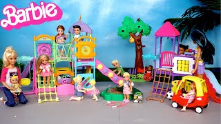 Barbie Family Toddler Dolls Playground Fun & Night Routine