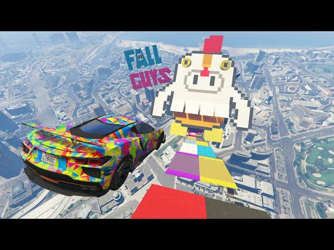 MEGA RAMPA 99% IMPOSIBLE!! NIVEL FALL GUYS! - GTA V ONLINE