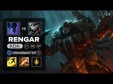 Rengar Jungle vs Nocturne - EUW Grandmaster - Season 12 Patch 12.5