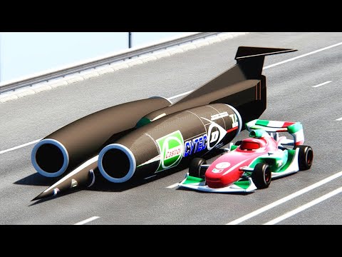Francesco Bernoulli vs Thrust SSC at Drag Race 20 KM