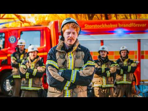 Jobbar en dag som brandman