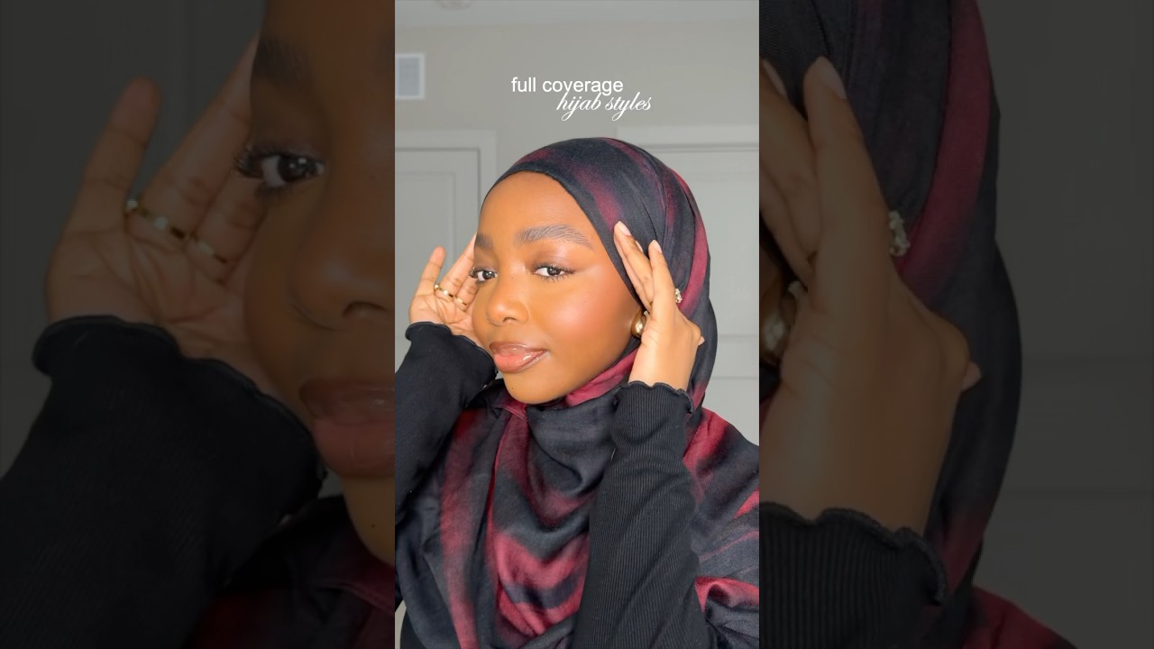 3 easy full-coverage hijab styles 🤍 #hijabtutorial #hijabfashion