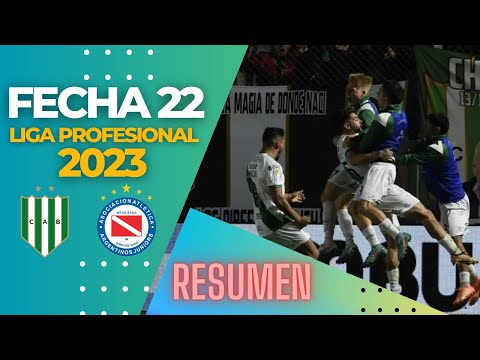 Banfield vs Argentinos RESUMEN Fecha 22