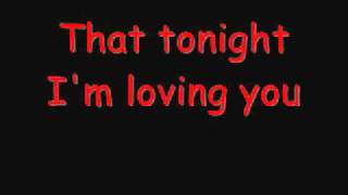 Enrique Iglasias - Tonight (I&#39;m loving you) lyrics