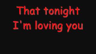 Enrique Iglasias - Tonight (I&#39;m loving you) lyrics