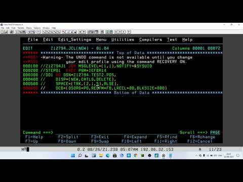 13 HOW TO CREATE PDS FILE USING IEFBR14 UTILITY  IN MAINFRAME JCL VISTA MOCHA SOFT