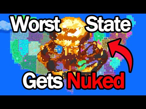 Every 2 Minutes the Worst State gets Nuked, United States BattleRoyale -(WorldBox)