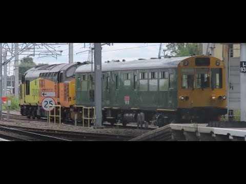 Class 975025 & 37421 - Colas Rail - At Speed - Stafford - 29.07.2020