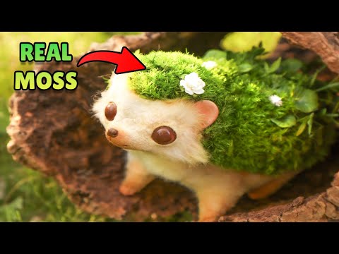 I Made A Mossy Hedgehog For All Your Cottagecore Needs l DIY Art Doll