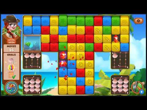 Lost Island Blast Adventure Level 1034 - NO BOOSTERS 🏝️ | SKILLGAMING ✔️