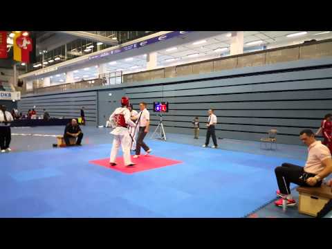 TKD Taekwondo - Deutsche Meisterschaft Senioren 2016 - Florian Meyer vs. Dionys Kronreif