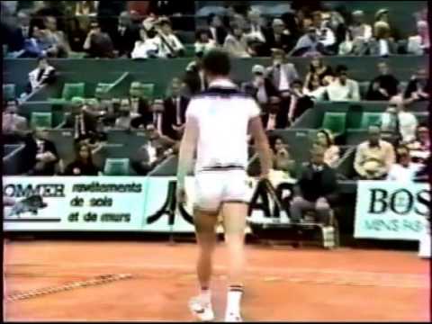1984 French Open Quarterfinal - Jimmy Arias vs John McEnroe - Part 1