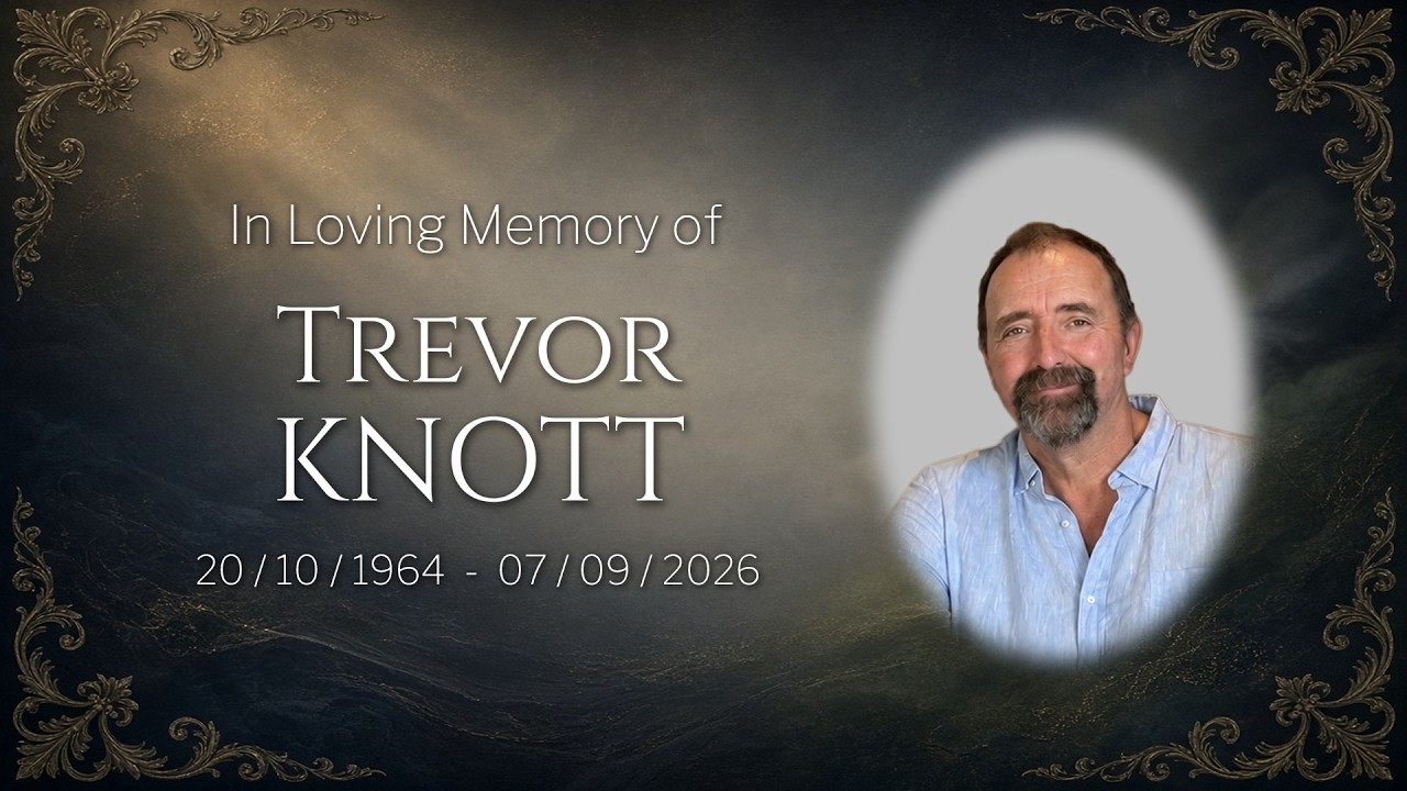Memorial service livestream thumbnail for Trevor Boyd Knott