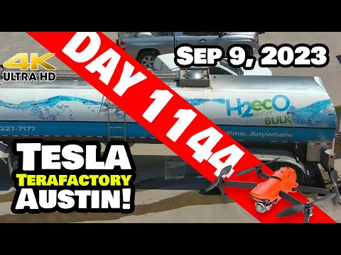 TIME-LAPSE BONUS-TIME AT GIGA TEXAS! - Tesla Gigafactory Austin 4K  Day 1144 - 9/9/23 - Tesla Texas