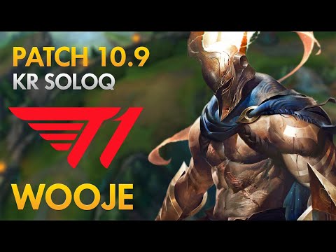T1 Wooje - Top Lane: Pantheon vs Maokai - KDA 13/2/11
