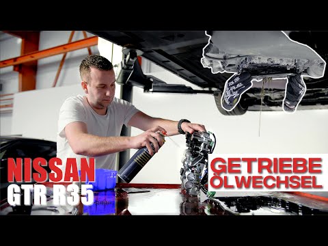 Nissan GTR R35 transmission oil change DIY (German) #techtutorial
