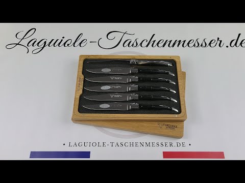 Laguiole en Aubrac Steakmesser Set Büffelhorn