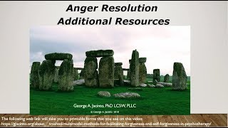 Anger Resolution Additional Resources