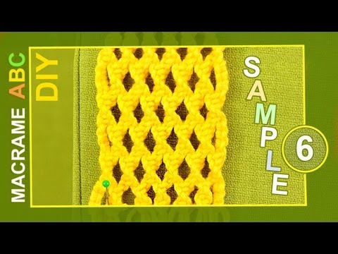 Macrame ABC pattern sample 17