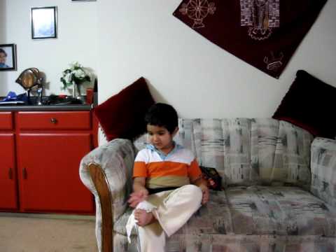 3 year old Ananth tells Flowers by Alphabets