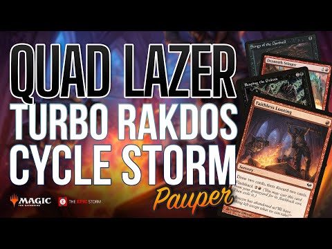 QUAD LAZER! Rakdos Turbo Cycle Storm in MTG Pauper — Graveyard Combo Deck | Magic: The Gathering