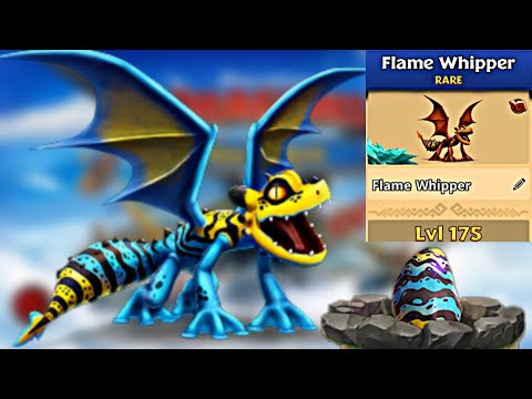 FLAME WHIPPER (NEW DRAGON SPECIES) MAX LEVEL 175 TITAN MODE - Dragons: Rise of Berk
