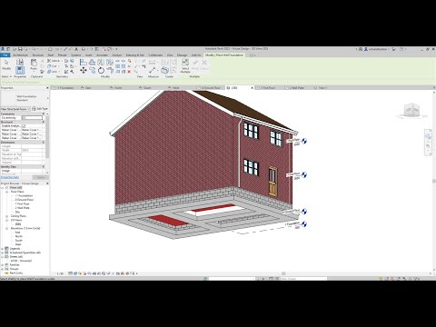 House Design 14 Strip Foundations and Walls Below Ground Revit Tutorial