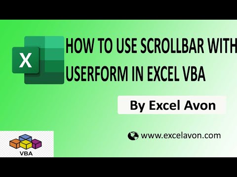 How to use Scrollbar with Userform in Excel VBA