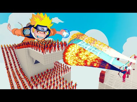 100x NARUTO UZUMAKI + 2x GIANT vs 3x EVERY GOD - Totally Accurate Battle Simulator TABS