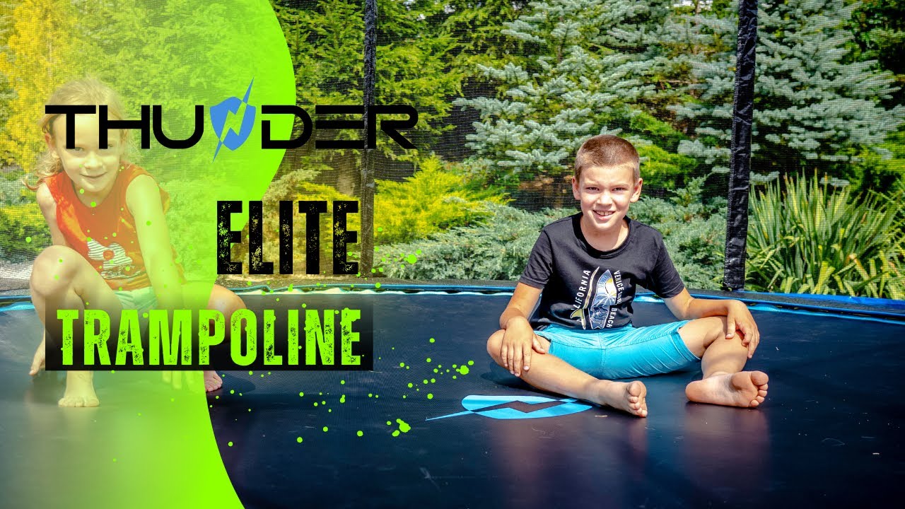 Батут THUNDER ELITE 427 см з внутрішньою сіткою, чорний