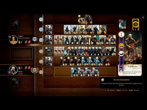The Witcher 3: Gwent - High Score (Skellige) / 645 points match - 627 points round