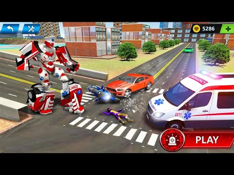 Ambulance Robot City Rescue Game - Android GamePlay HD