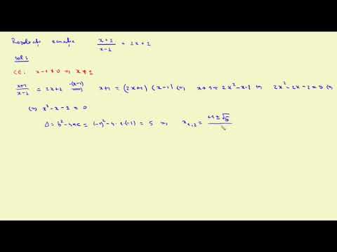 Ecuatia de gradul al doilea