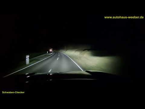 VW Tayron LED Matrix Review, reaction test, light cone, illumination, high beam, cornering light