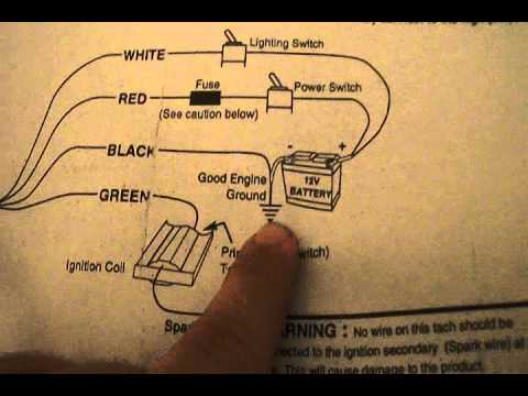 Autometer Jr 6650 - Briggs Engine Tachometer - Wiring Instructions Auto Meter