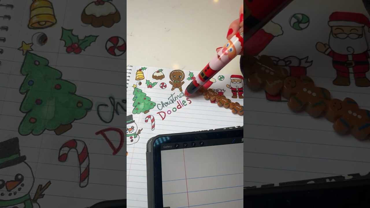 Christmas doodles easy round!! #christmas #doodle #art #drawing
