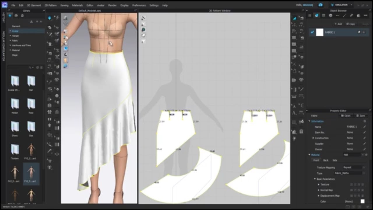 #Clo3d tutorial saia com babados #clo3dfashion skirt with frill