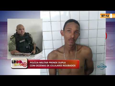 LINHA DE FOGO 12 03 2020 POLíCIA MILITAR PRENDE DUPLA COM DEZENAS DE CELULARES ROUBADOS