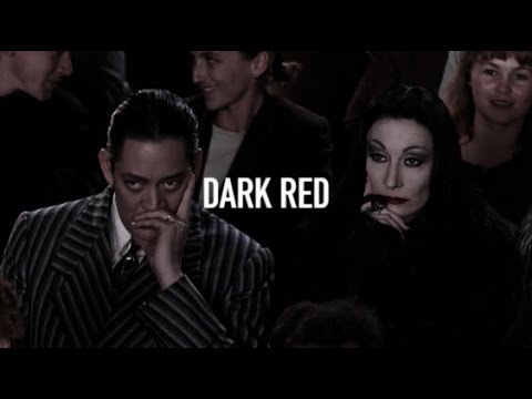 the addams family | morticia + gomez | dark red