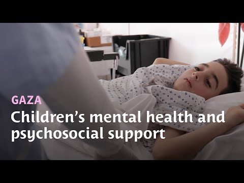 Providing first aid and psychosocial support to Palestinian children evacuated from Gaza to Egypt