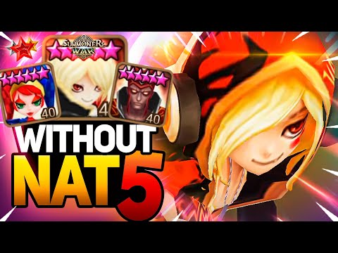 HE PLAYS WITHOUT NAT5 MONSTERS - Summoners War