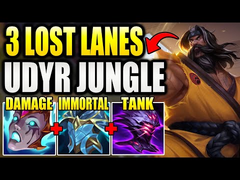 HOW TO PLAY UDYR JUNGLE & COMEBACK AFTER 3 COMPLETELY LOST LANES EARLY. (7k GOLD DOWN 12 MIN IN...)