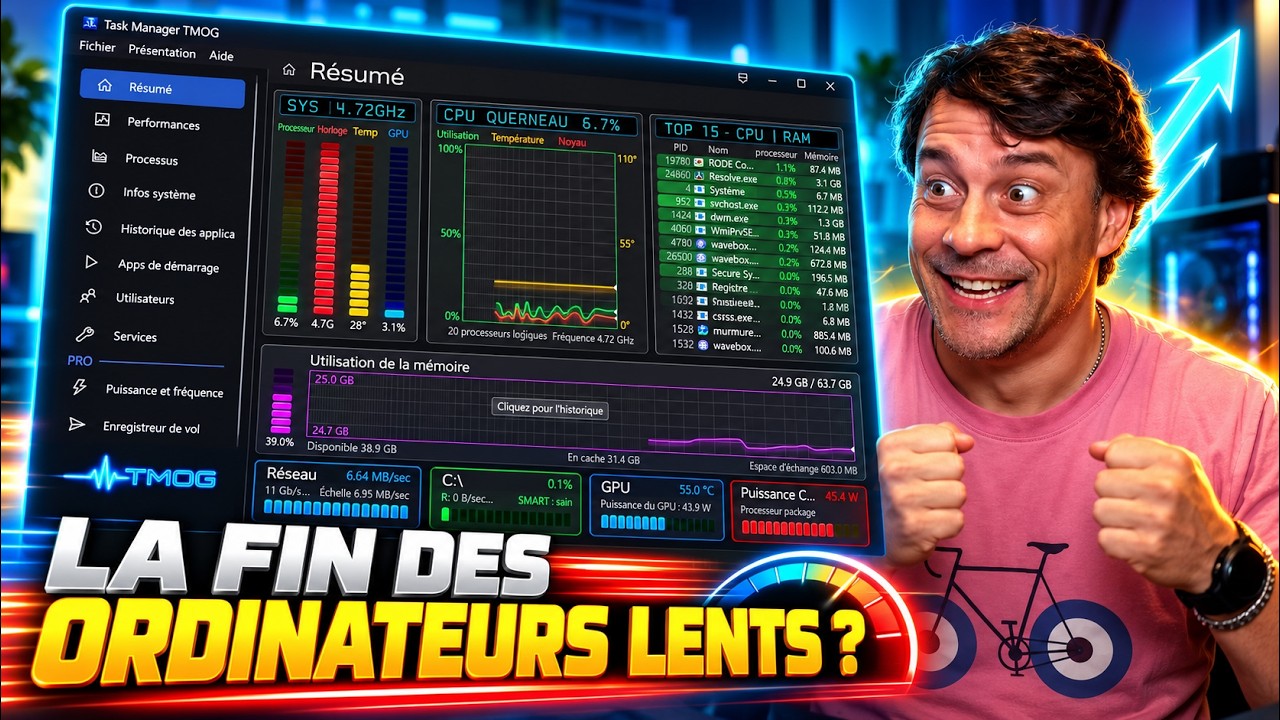 Ordinateur LENT:  Le NOUVEAU gestionnaire de tâche WINDOWS règle enfin le problème ?