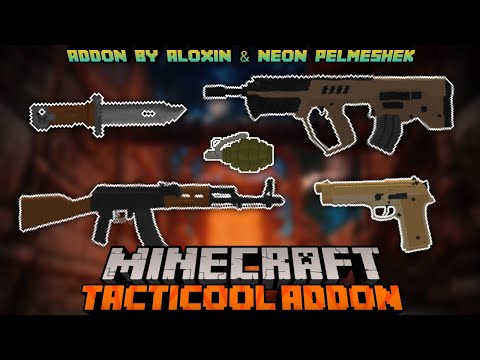 THE KRUZZ - Gun Mod Minecraft Bedrock 1.20 | TactiCOOL Addon | Realistic Gun Addon for MCPE - Mod Showcase
