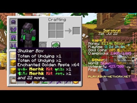 Minecraft Multiplayer Dupe (Duped on PikaNetwork)