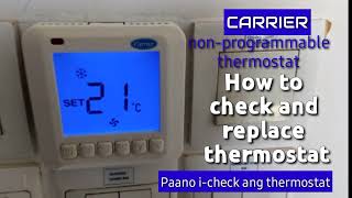 How to check and replace thermostat. Carrier non-programmable #thermostat. #carrier #airconrepair